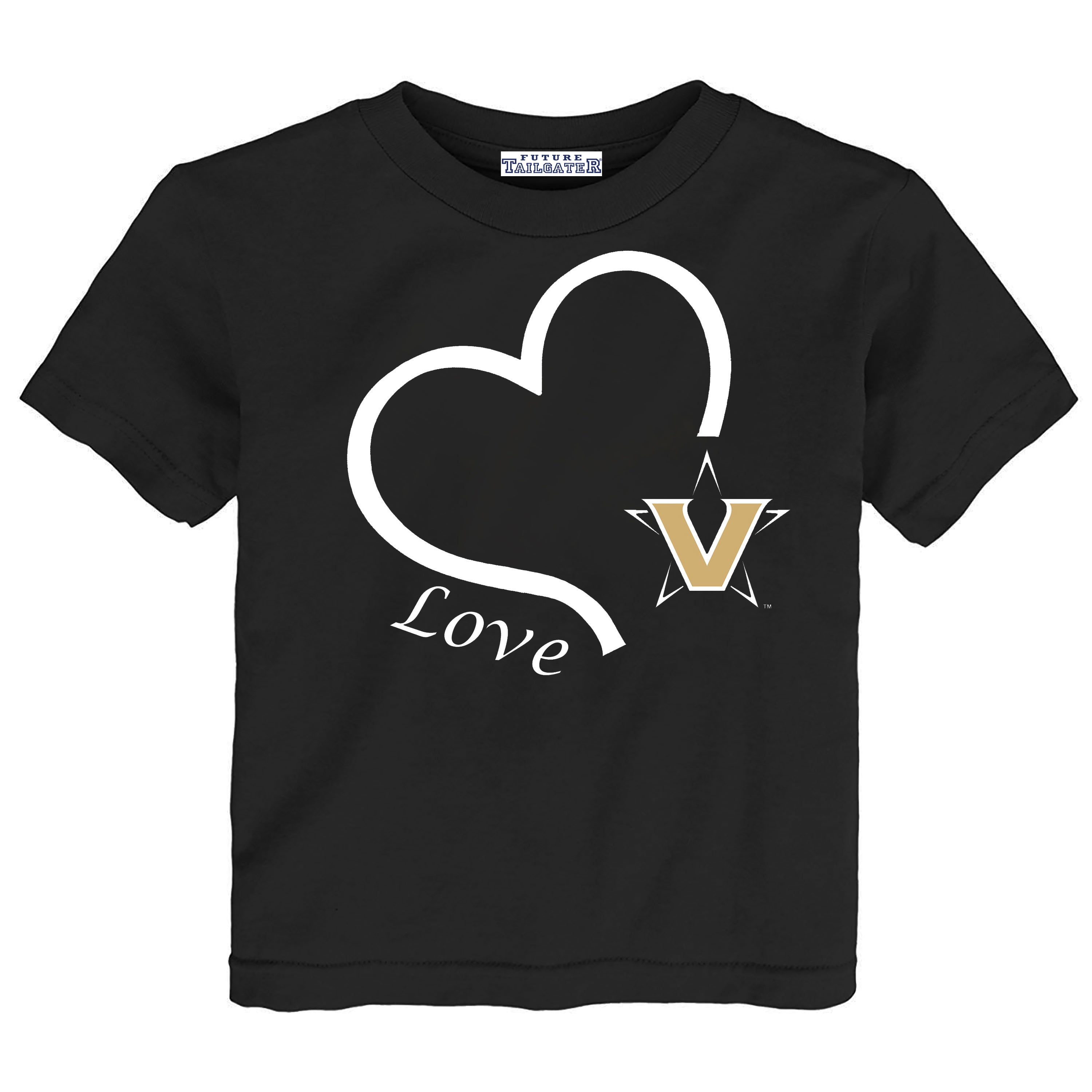 Vanderbilt Commodores Love Heart Baby/Toddler/Youth T-Shirt