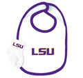 LSU Tigers Baby Bib and Socks Set