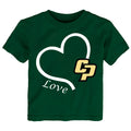 Cal Poly Mustangs Love Heart Baby/Toddler/Youth T-Shirt