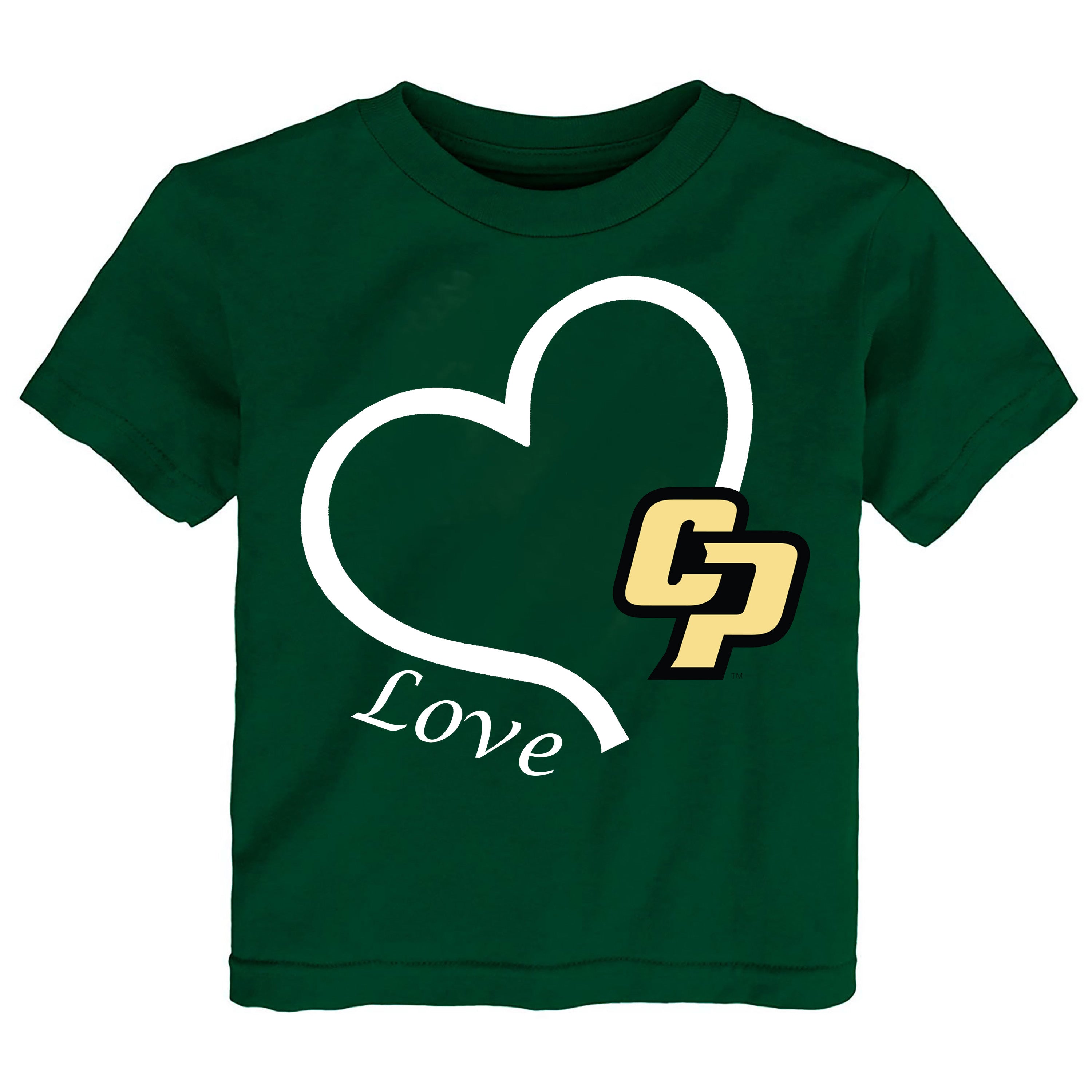 Cal Poly Mustangs Love Heart Baby/Toddler/Youth T-Shirt