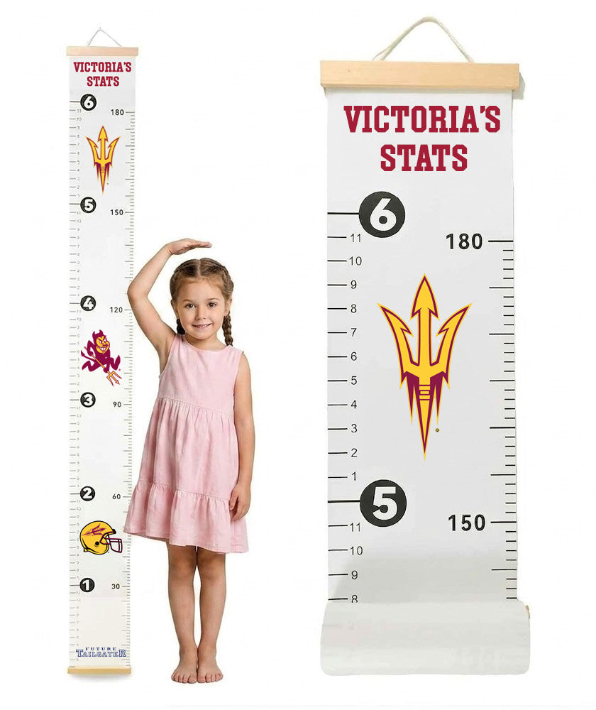 Arizona State Sun Devils Baby Height Growth Chart for Kids - Personalized