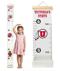 Utah Utes Baby Height Growth Chart for Kids - Personalized