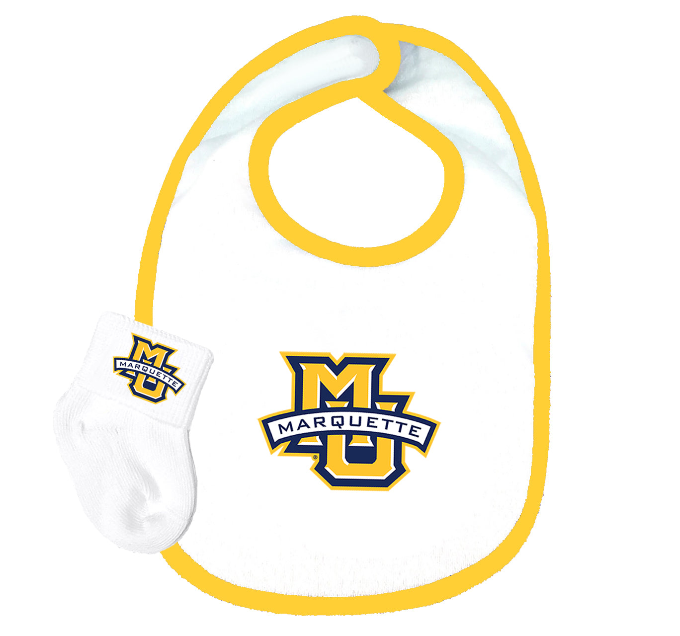 Marquette Golden Eagles Baby Bib and Socks Set