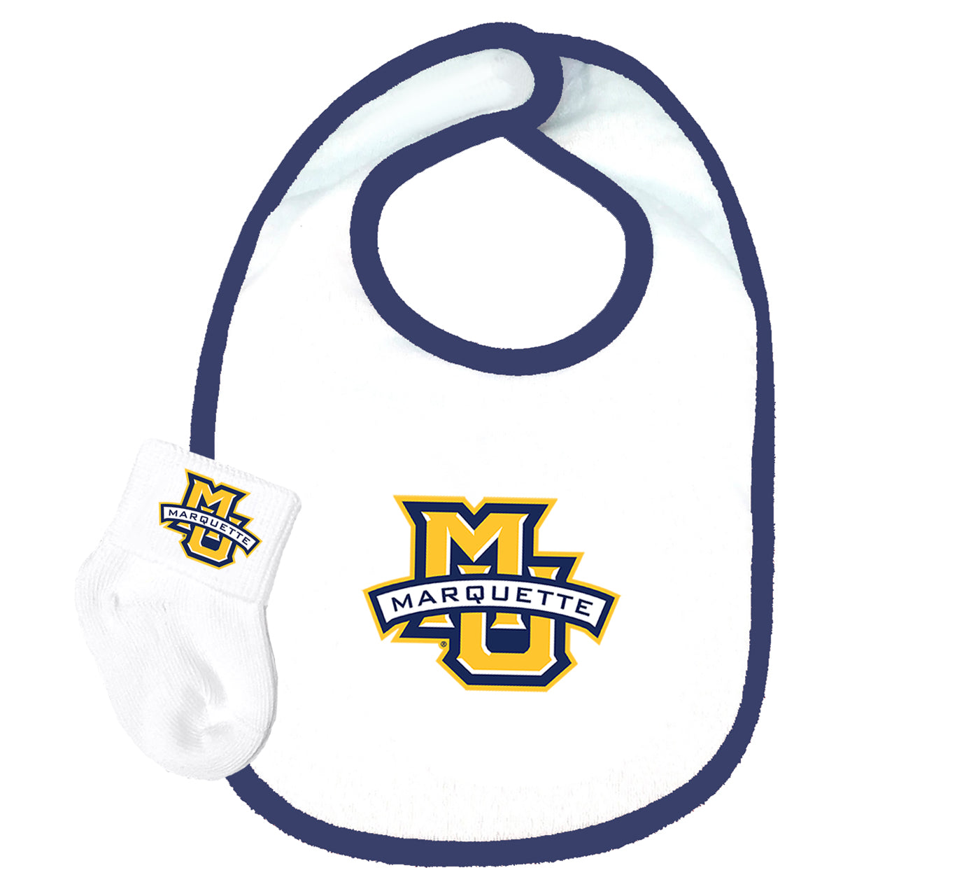 Marquette Golden Eagles Baby Bib and Socks Set