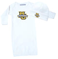 Marquette Golden Eagles LOGO Baby Layette Gown and Cap Set - White