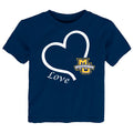 Marquette Golden Eagles Love Heart Baby/Toddler/Youth T-Shirt