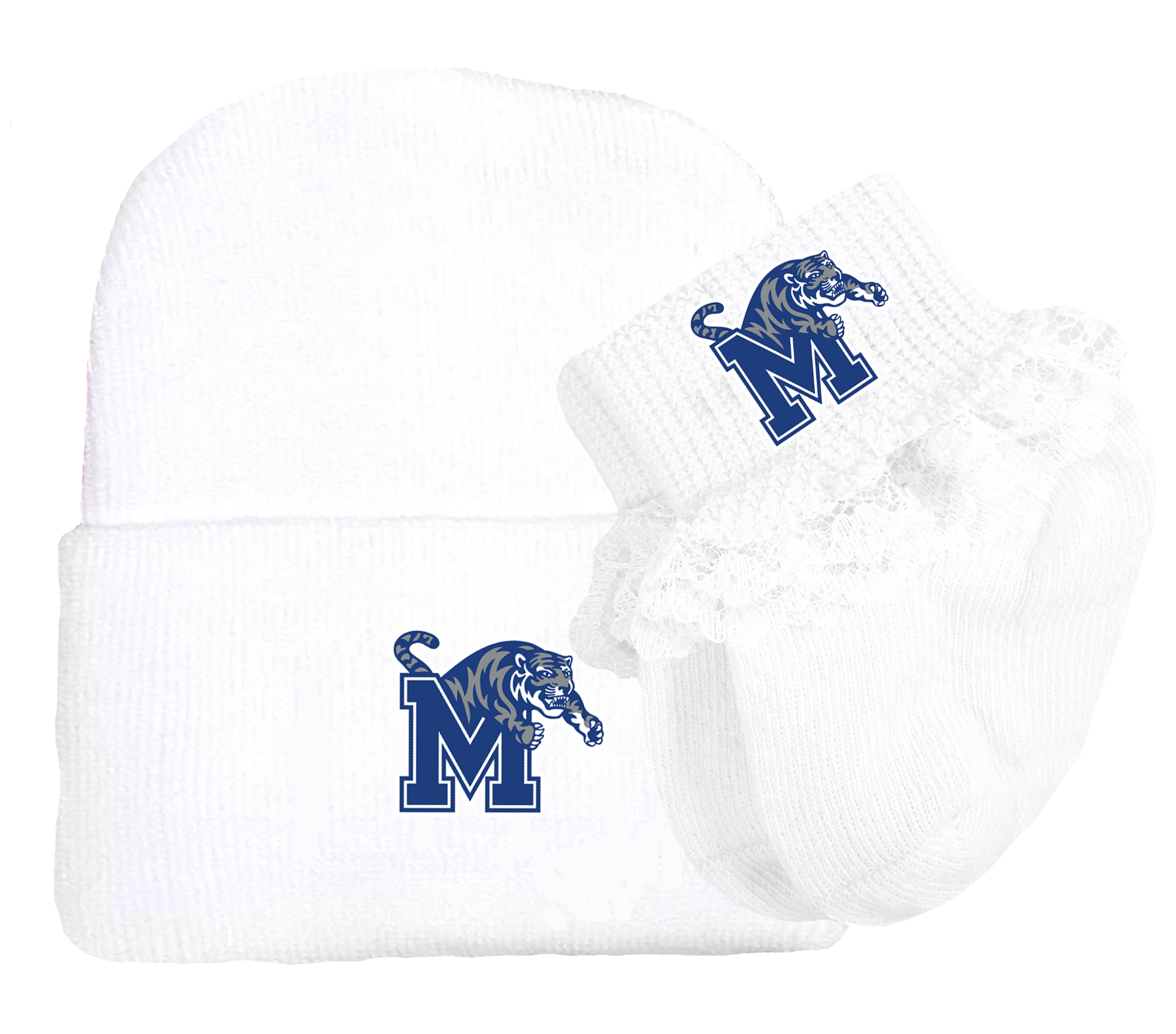 Memphis Tigers Baby Knit Cap and Socks Set