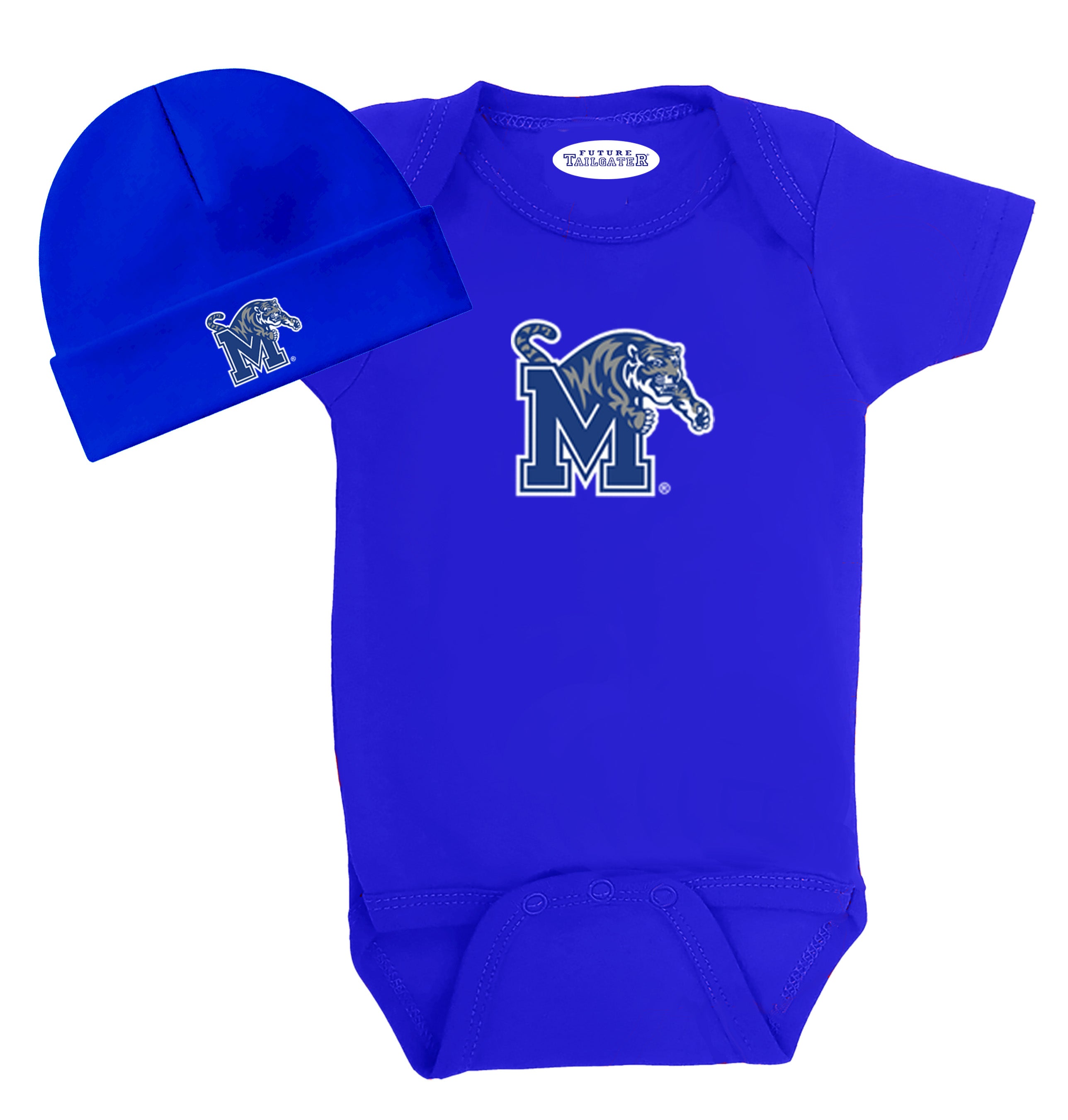 Memphis Tigers LOGO Baby Onesie and Cap Set