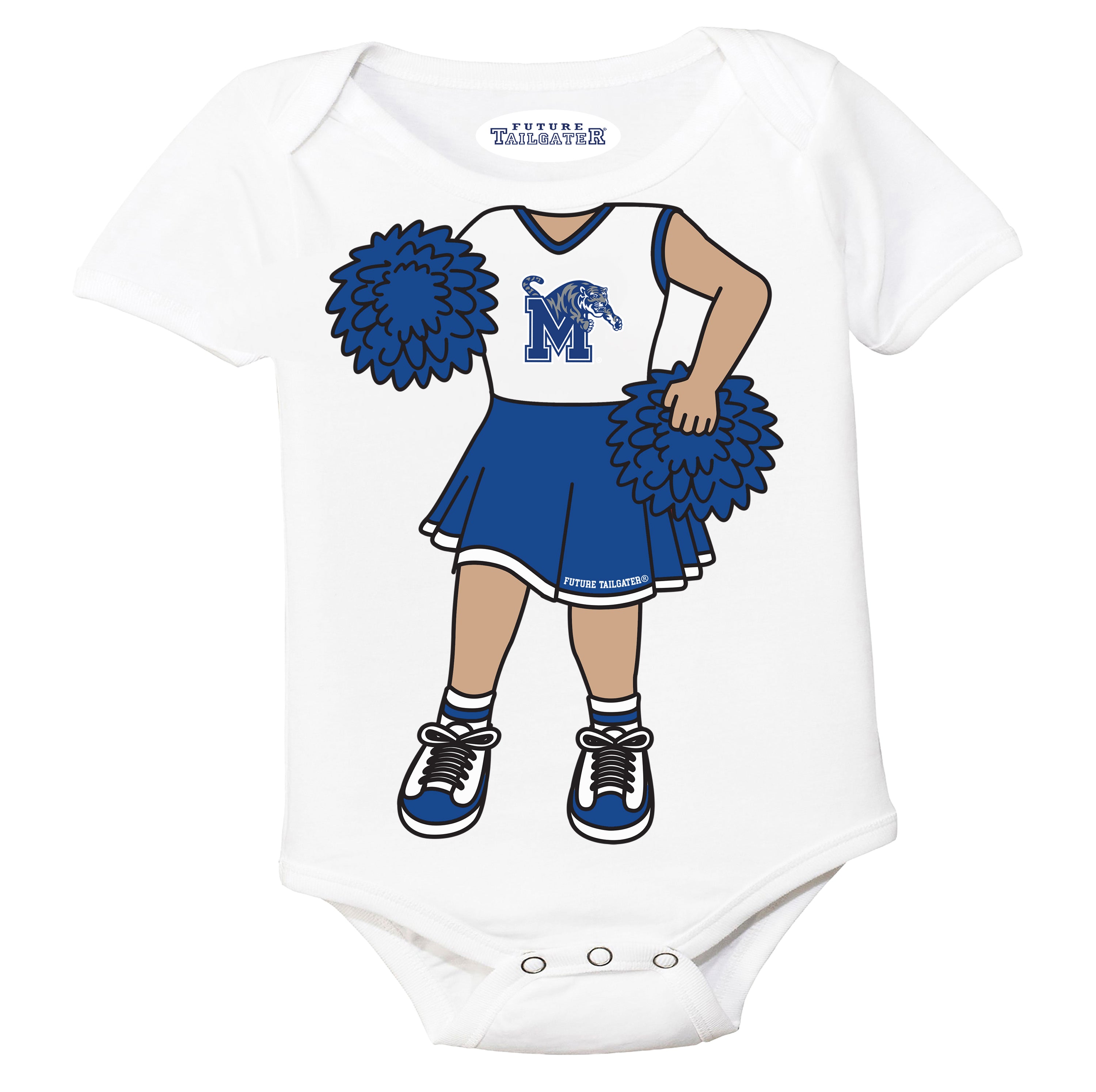 Memphis Tigers Heads Up! Cheerleader Baby Bodysuit