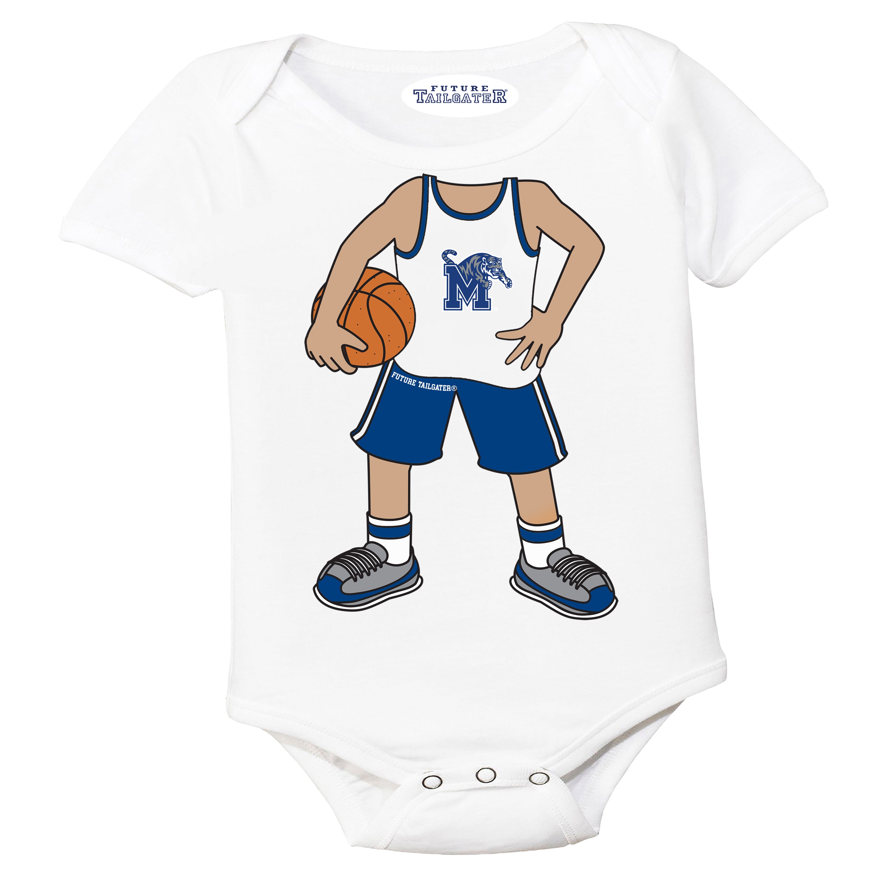 Memphis Tigers Heads Up! Basketball Player Baby Bodysuit
