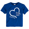 Memphis Tigers Love Heart Baby/Toddler/Youth T-Shirt (Copy)