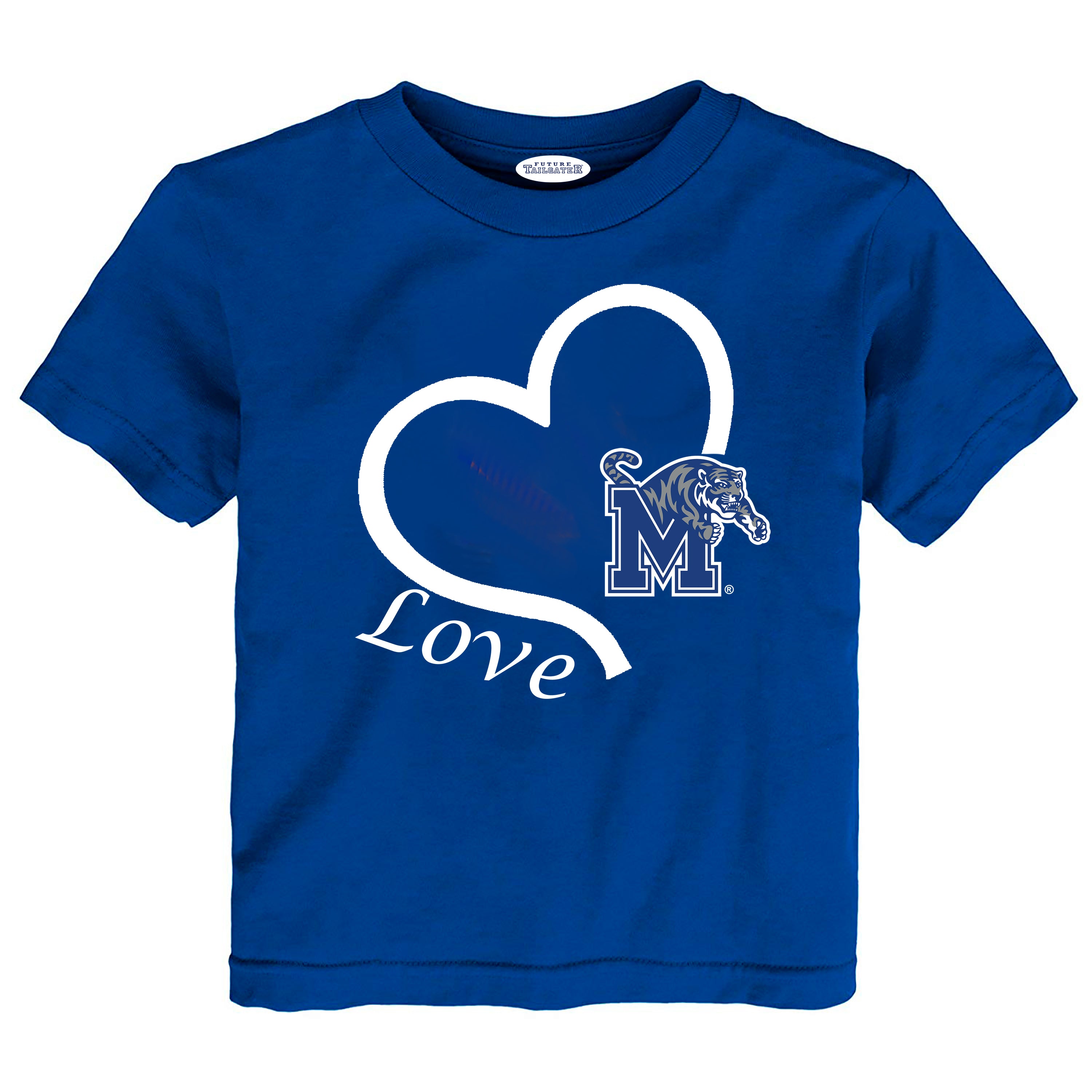Memphis Tigers Love Heart Baby/Toddler/Youth T-Shirt (Copy)