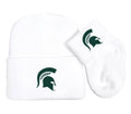 Michigan State Spartans Baby Knit Cap and Socks Set