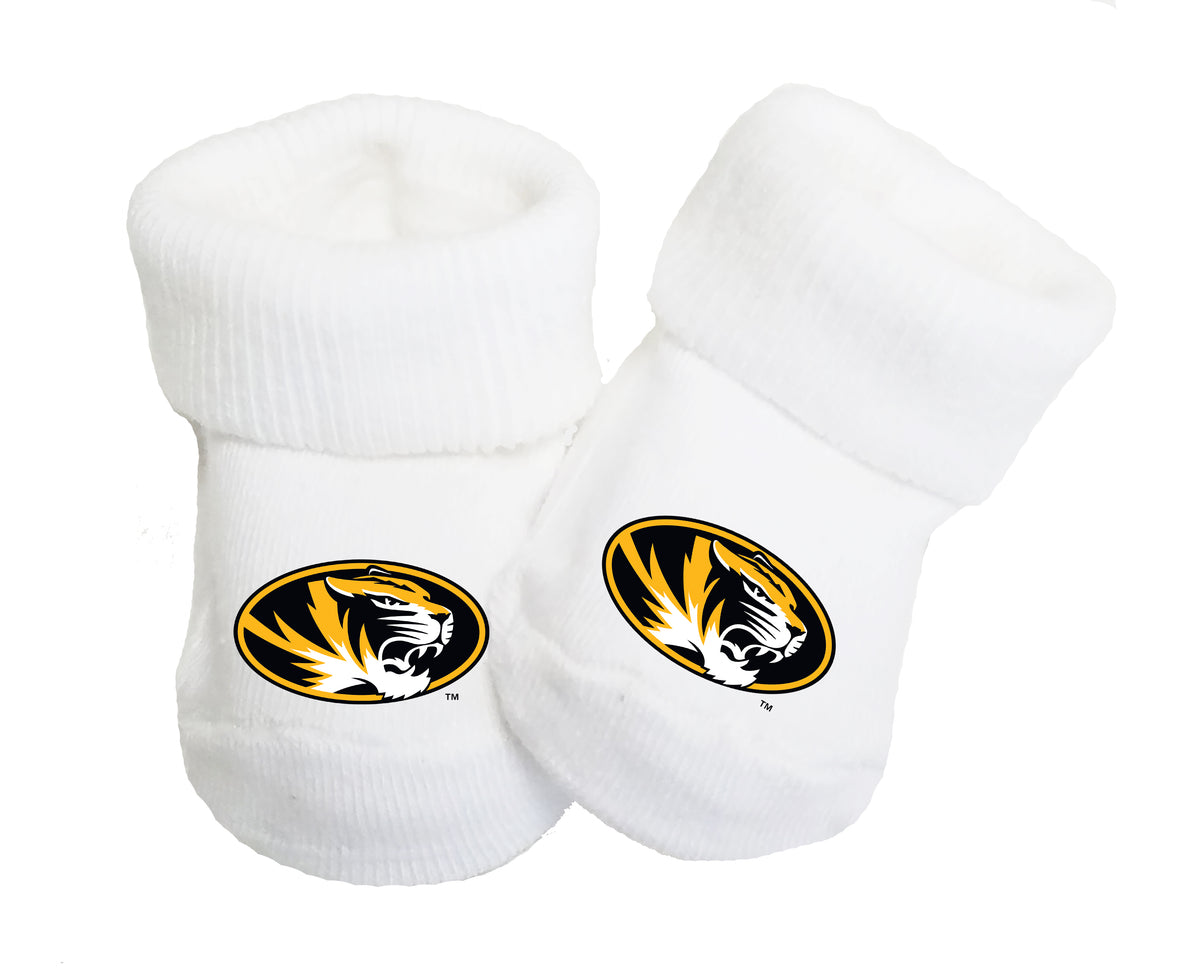Missouri Tigers Baby Toe Bootie Socks 0-9 Months