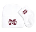 Mississippi State Bulldogs Baby Knit Cap and Socks Set