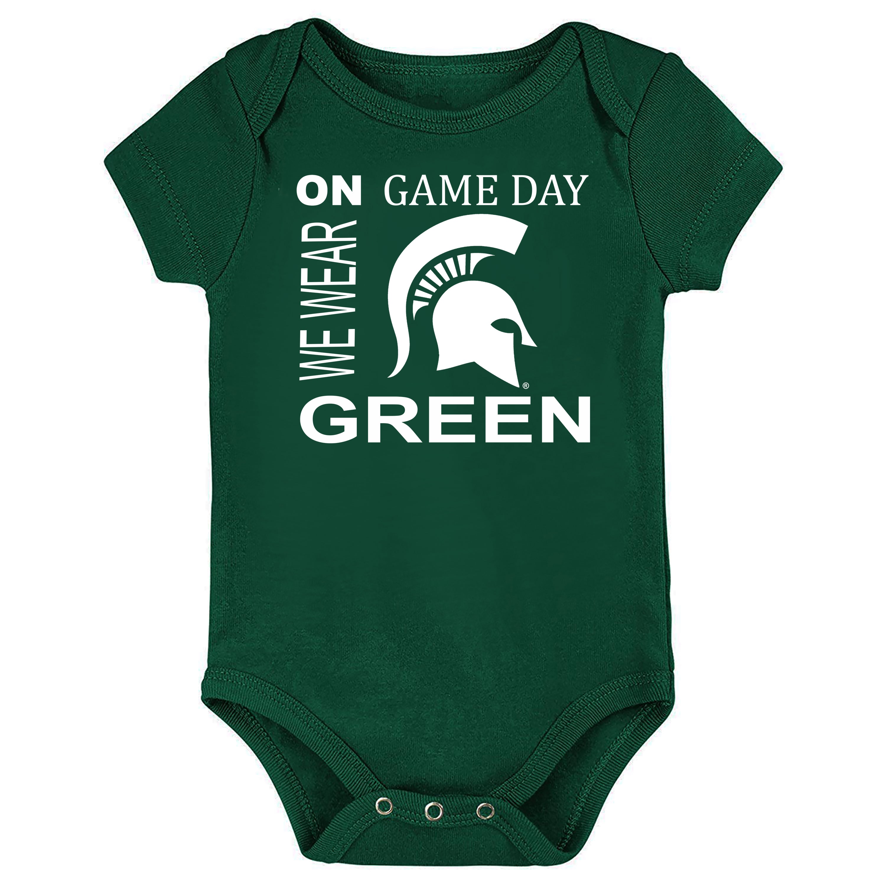 Michigan State Spartans On Game Day Baby Bodysuit