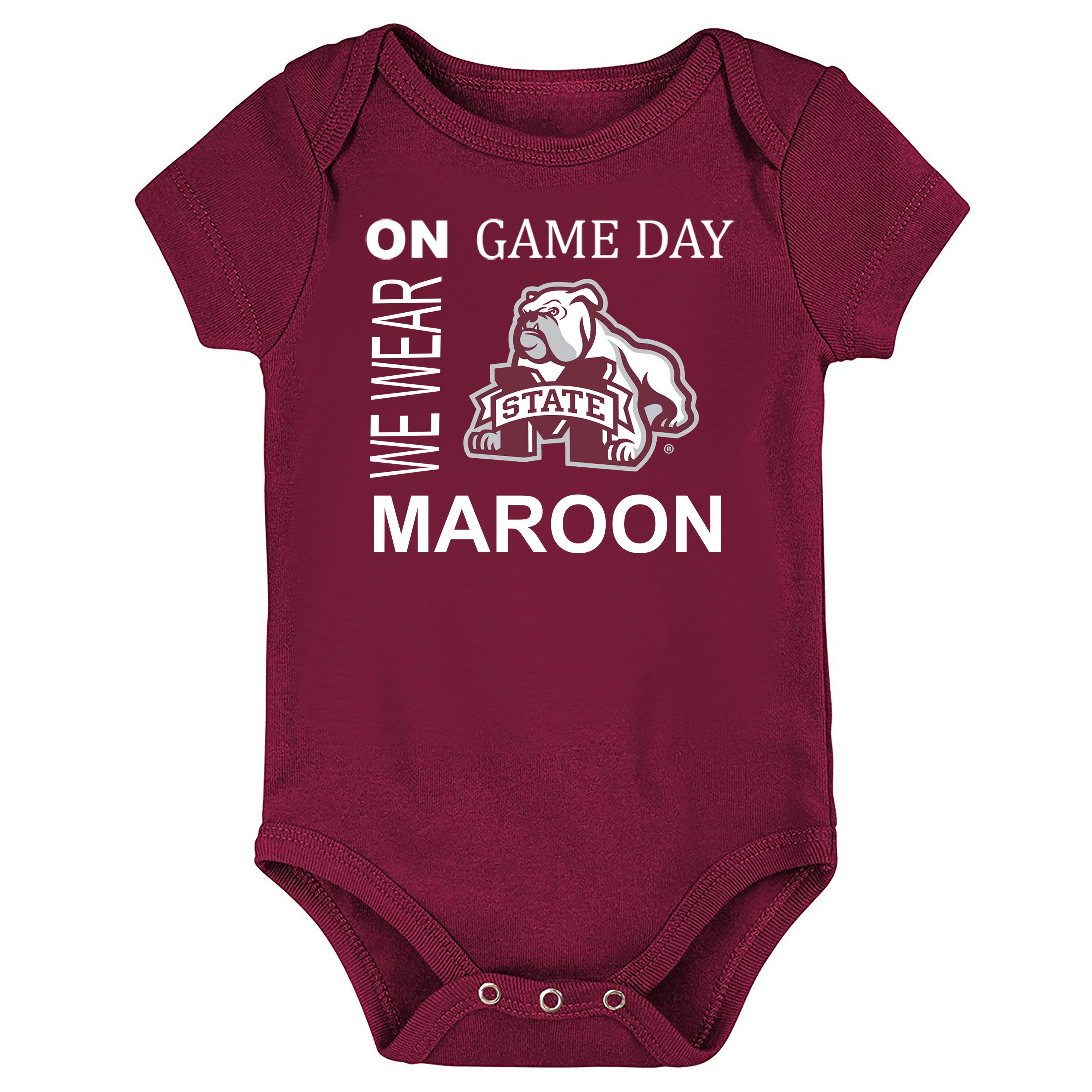 Mississippi State Bulldogs On Game Day Baby Bodysuit