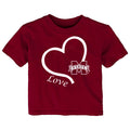 Mississippi State Bulldogs Love Heart Baby/Toddler/Youth T-Shirt