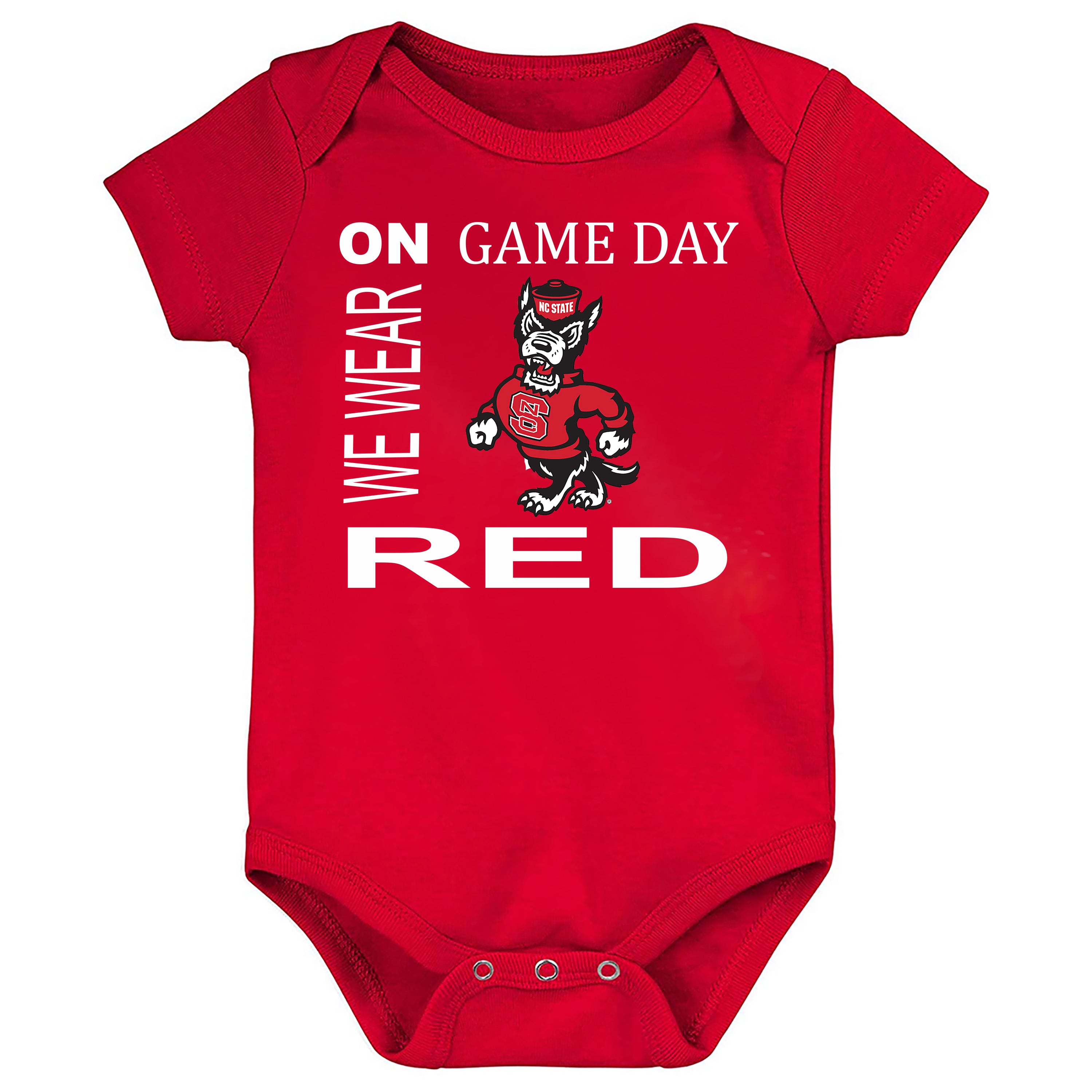 NC State Wolfpack On Game Day Baby Bodysuit