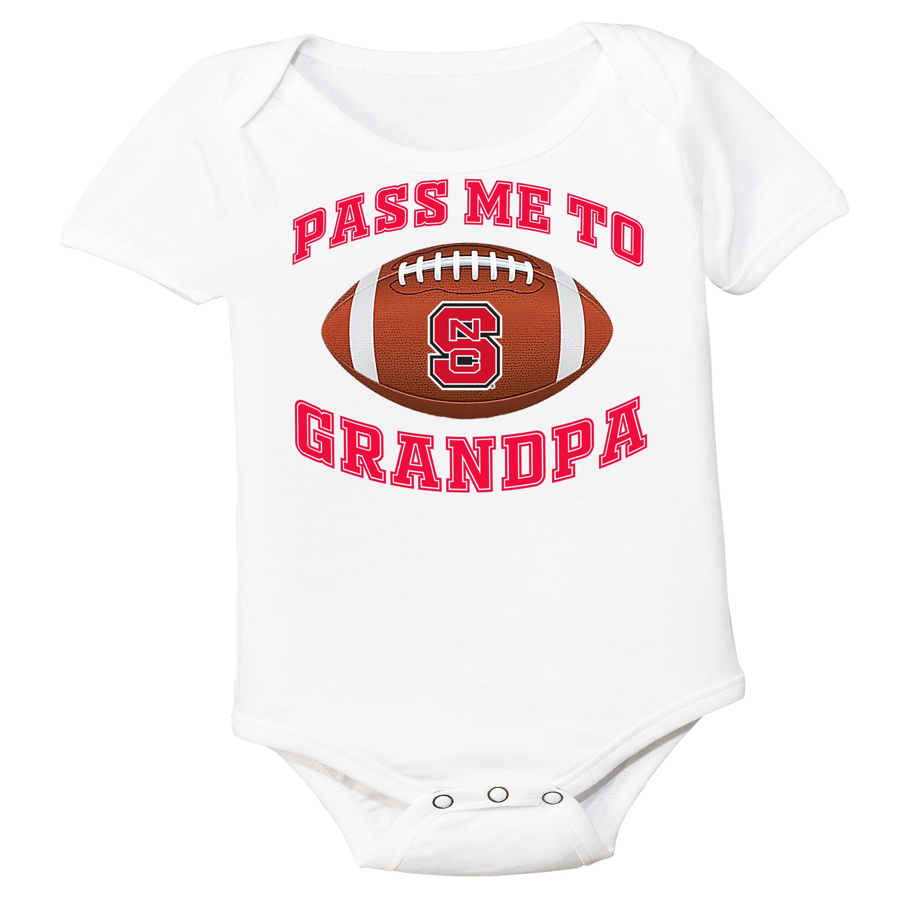 NC State Wolfpack Pass Me to GrandPA, & Other Loved Ones Baby Bodysuit