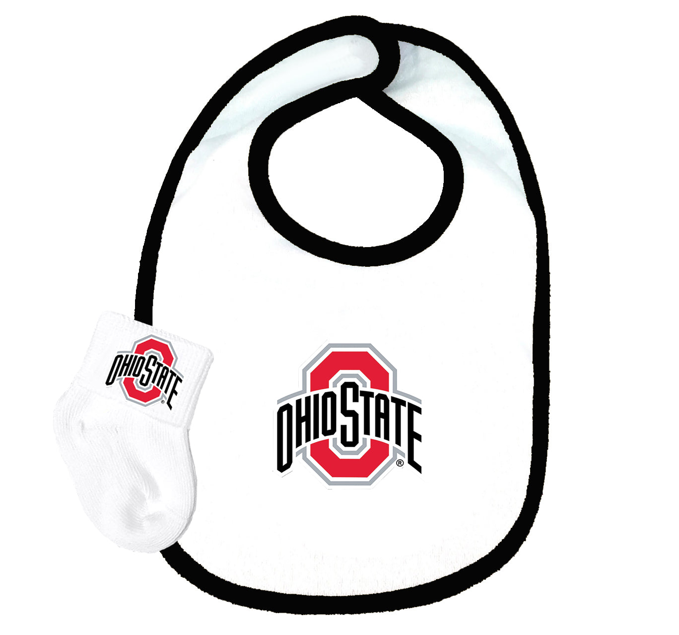 Ohio State Buckeyes Baby Bib and Socks Set
