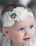 Ohio Bobcats Baby/Toddler Shabby Flower Hair Bow Headband