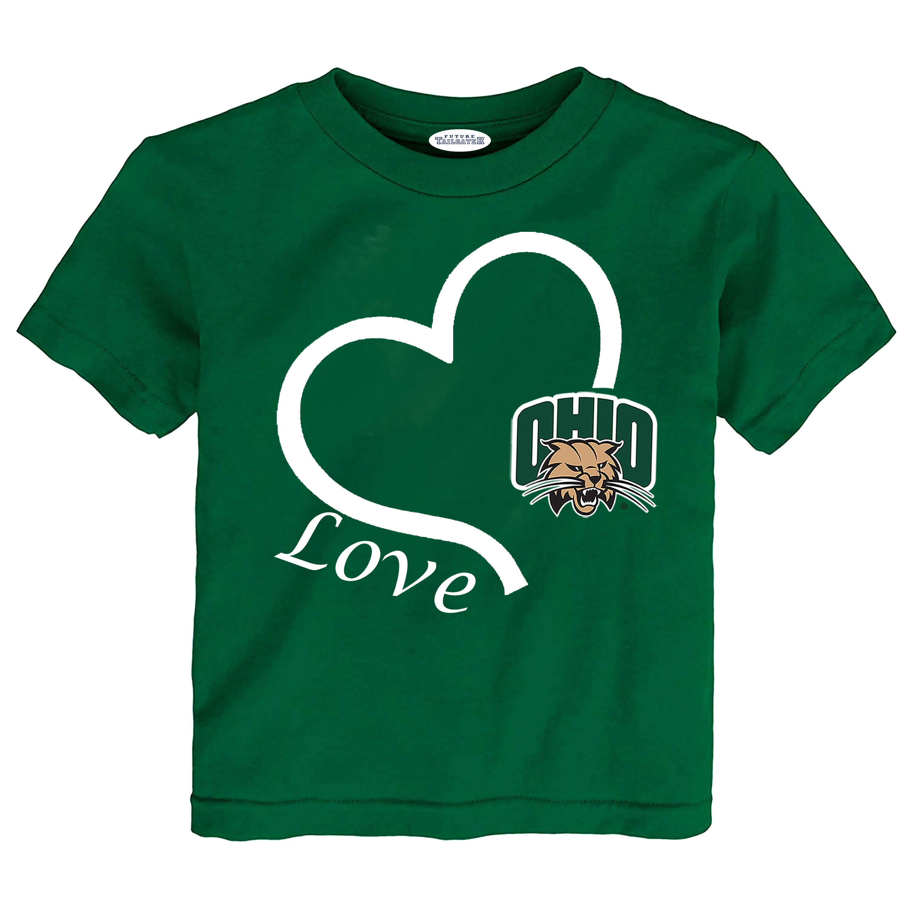 Ohio Bobcats Love Heart Baby/Toddler/Youth T-Shirt