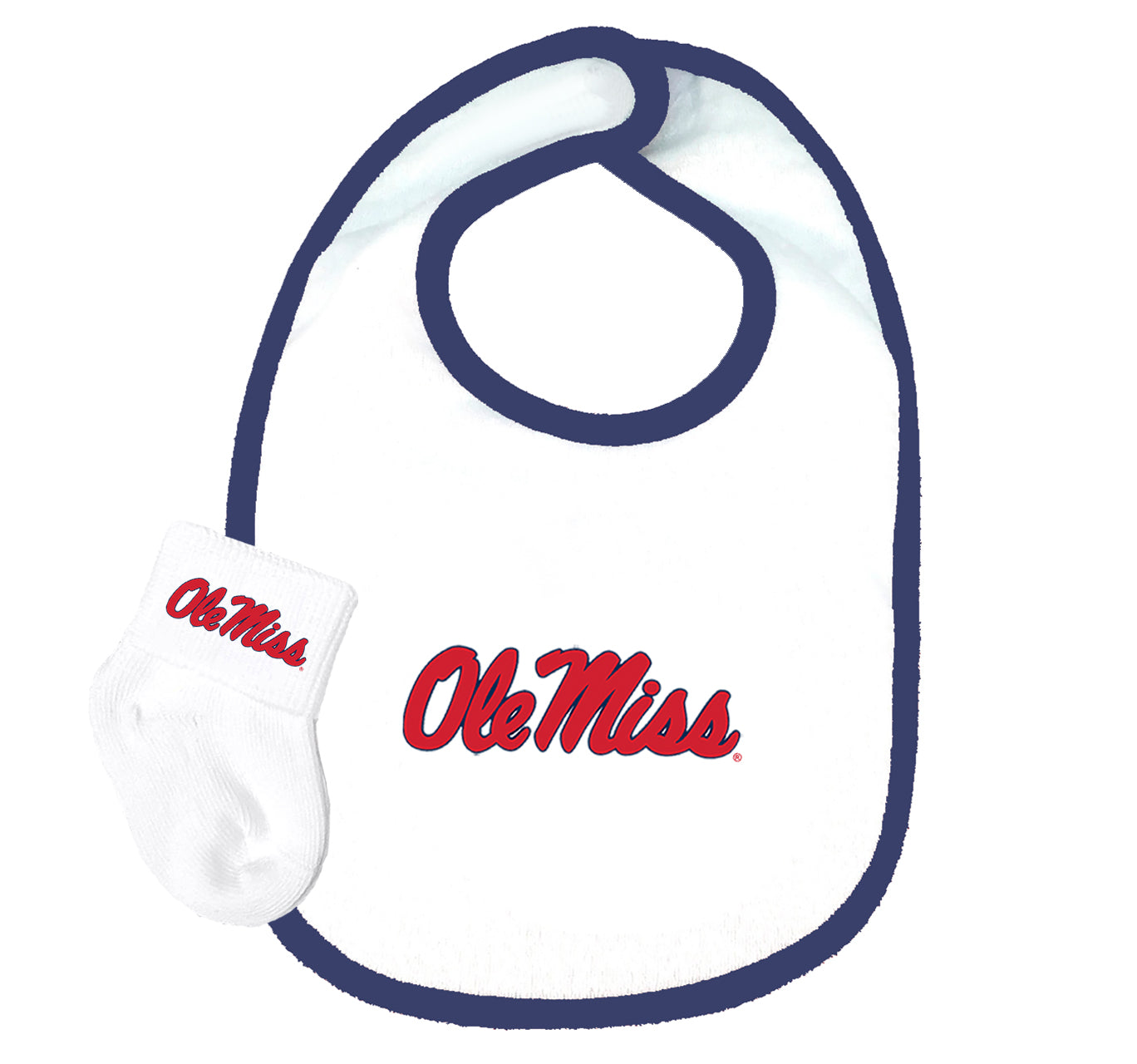 Mississippi Ole Miss Rebels Baby Bib and Socks Set (Copy)