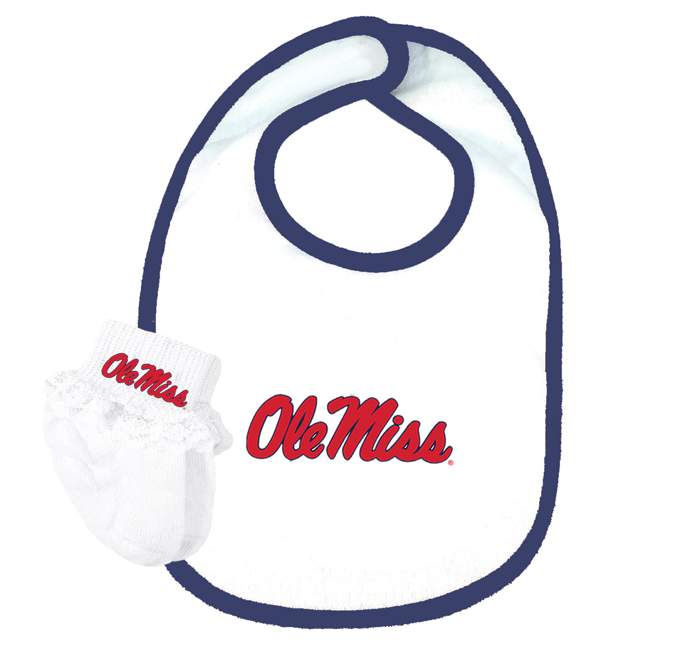 Mississippi Ole Miss Rebels Baby Bib and Socks Set (Copy)