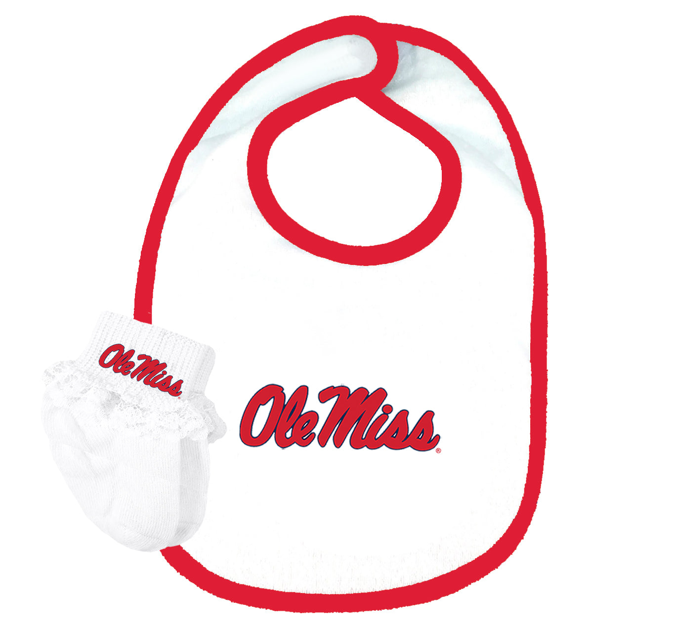 Mississippi Ole Miss Rebels Baby Bib and Socks Set (Copy)