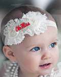 Ole Miss Rebels Baby/Toddler Shabby Flower Hair Bow Headband