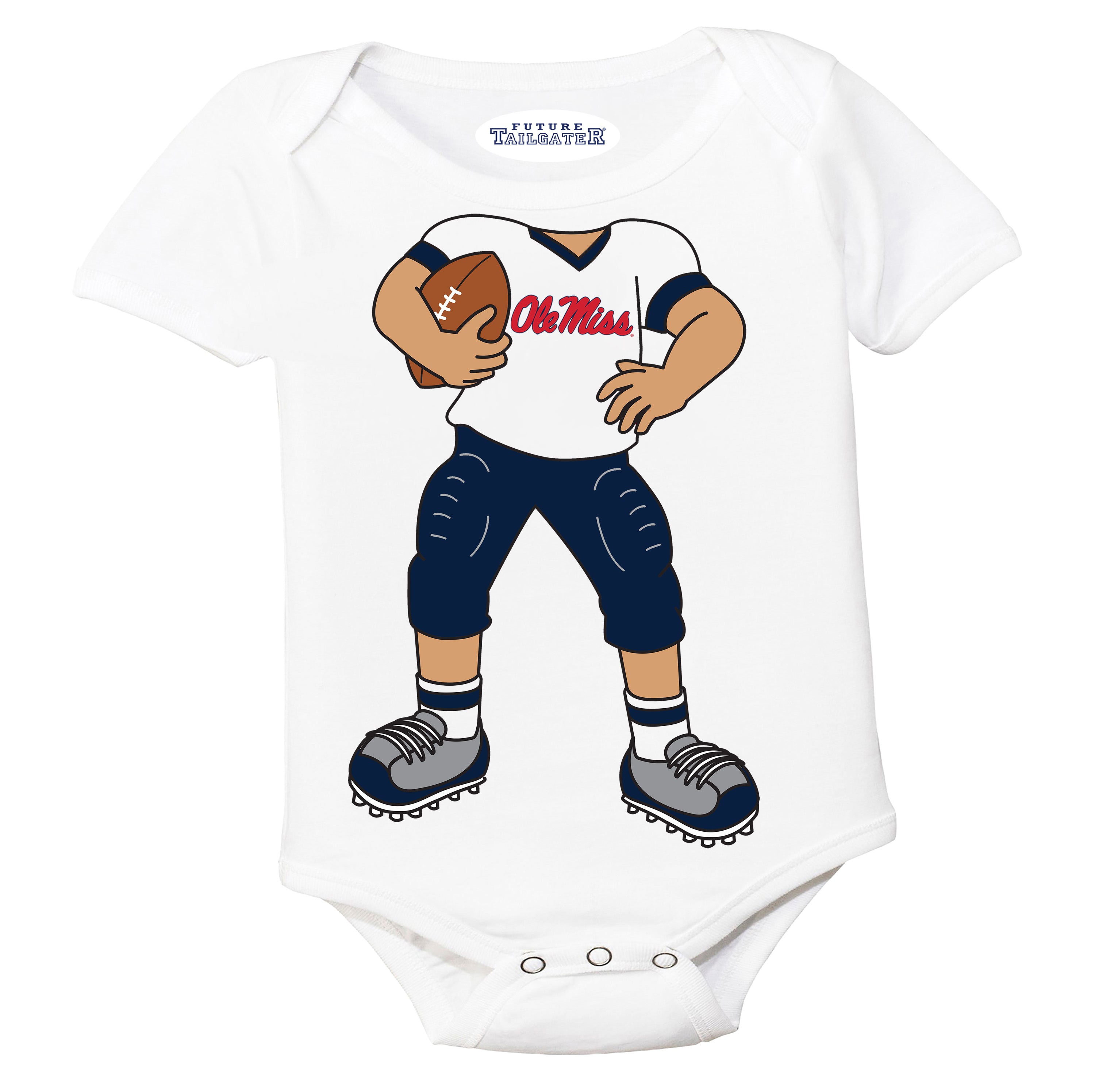 Mississippi Ole Miss Rebels Heads Up! Football Player Baby Bodysuit