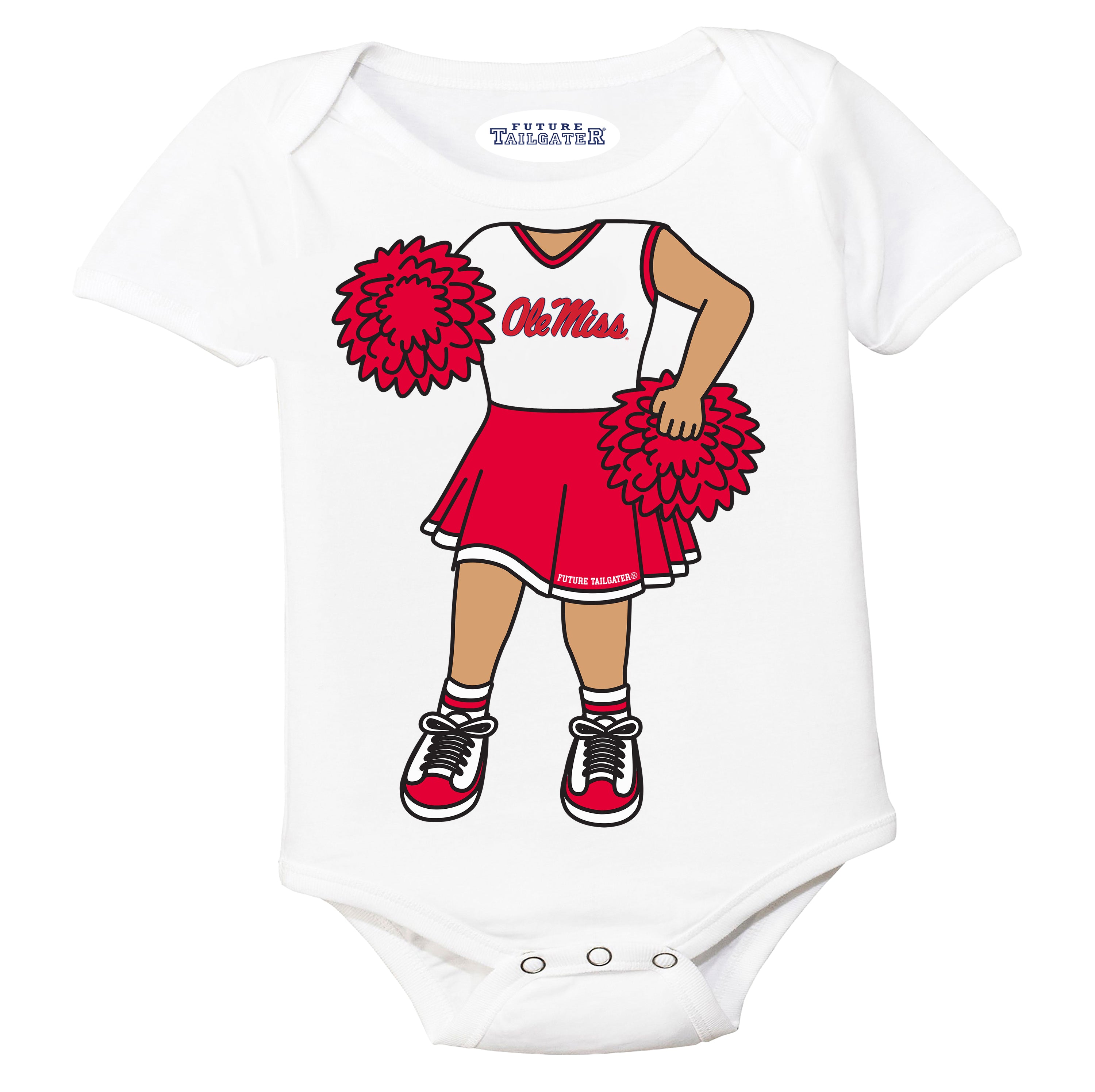 Mississippi Ole Miss Rebels Heads Up! Cheerleader Baby Bodysuit