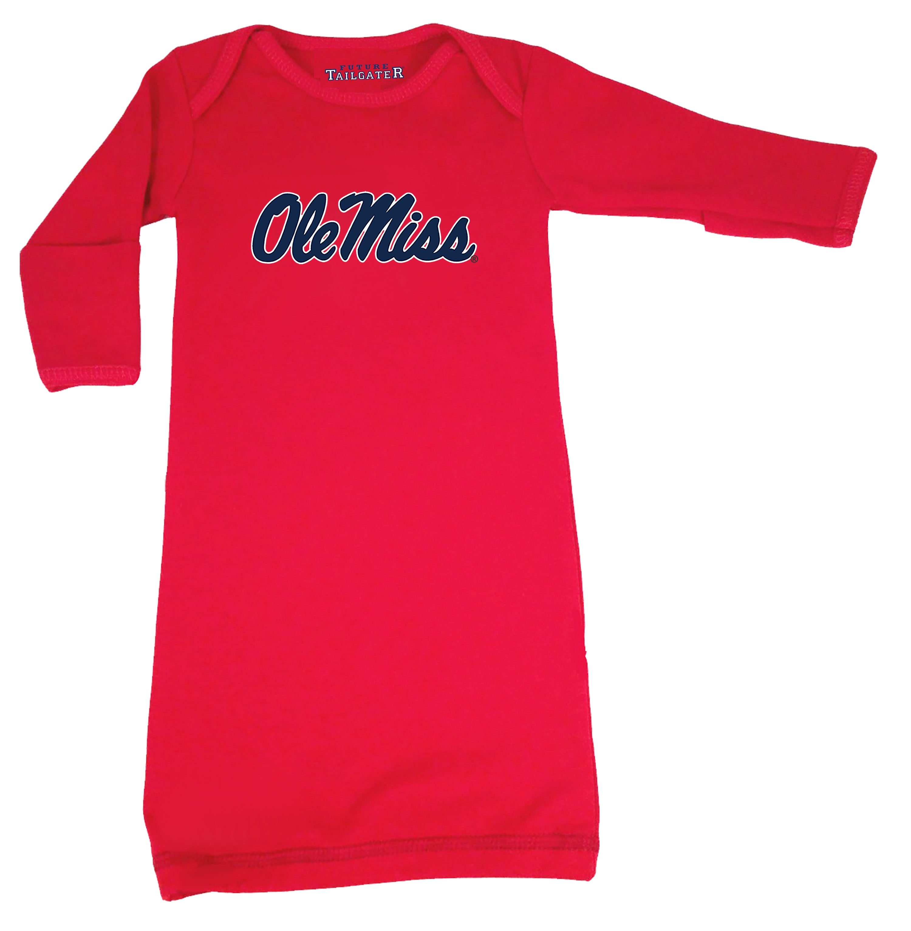 Mississippi Ole Miss Rebels LOGO Baby Layette Gown