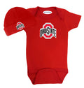 Ohio State Buckeyes LOGO Baby Onesie and Cap Set