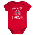 Ohio State Buckeyes Doodle Art Baby Bodysuit