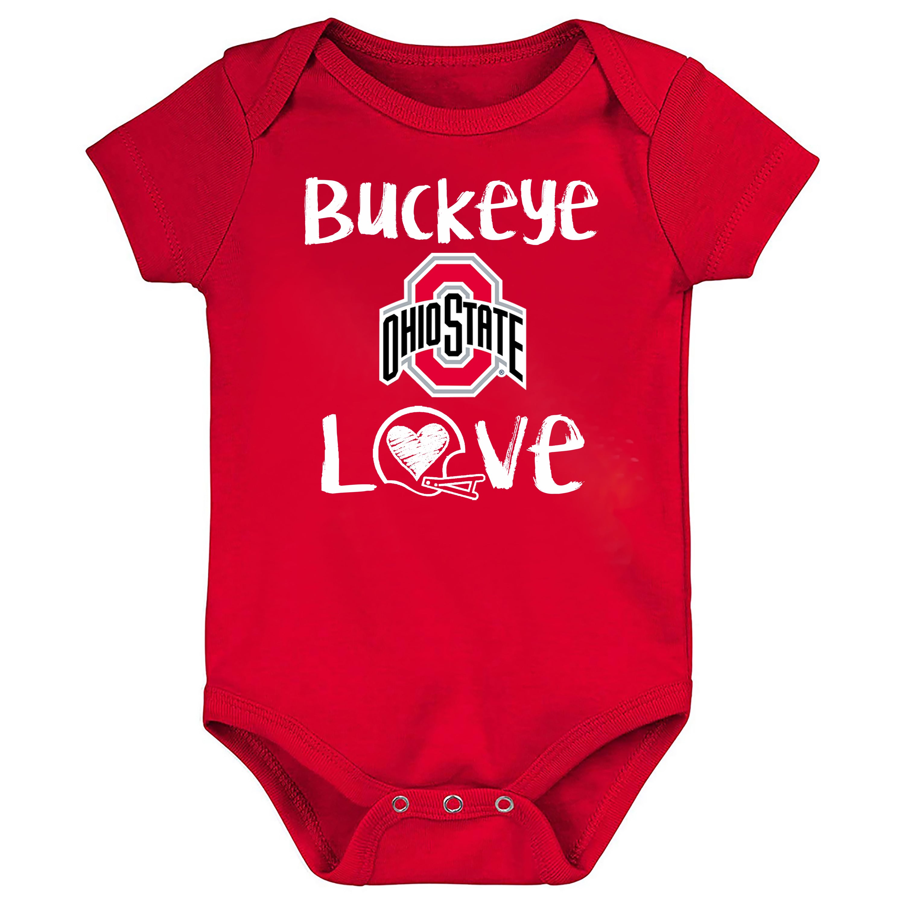 Ohio State Buckeyes Doodle Art Baby Bodysuit