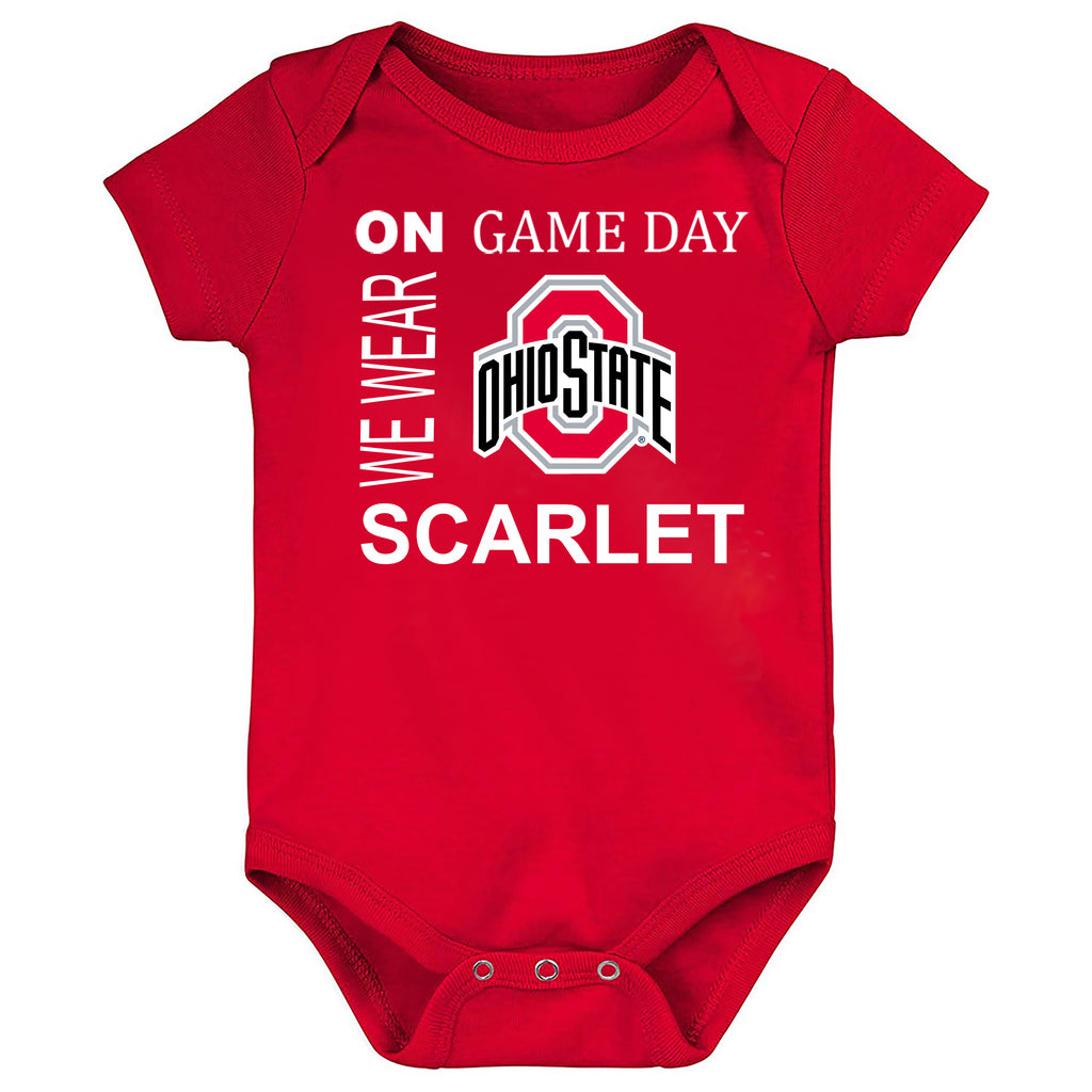 Ohio State Buckeyes On Game Day Baby Bodysuit