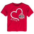 Ohio State Buckeyes Love Heart Baby/Toddler/Youth T-Shirt