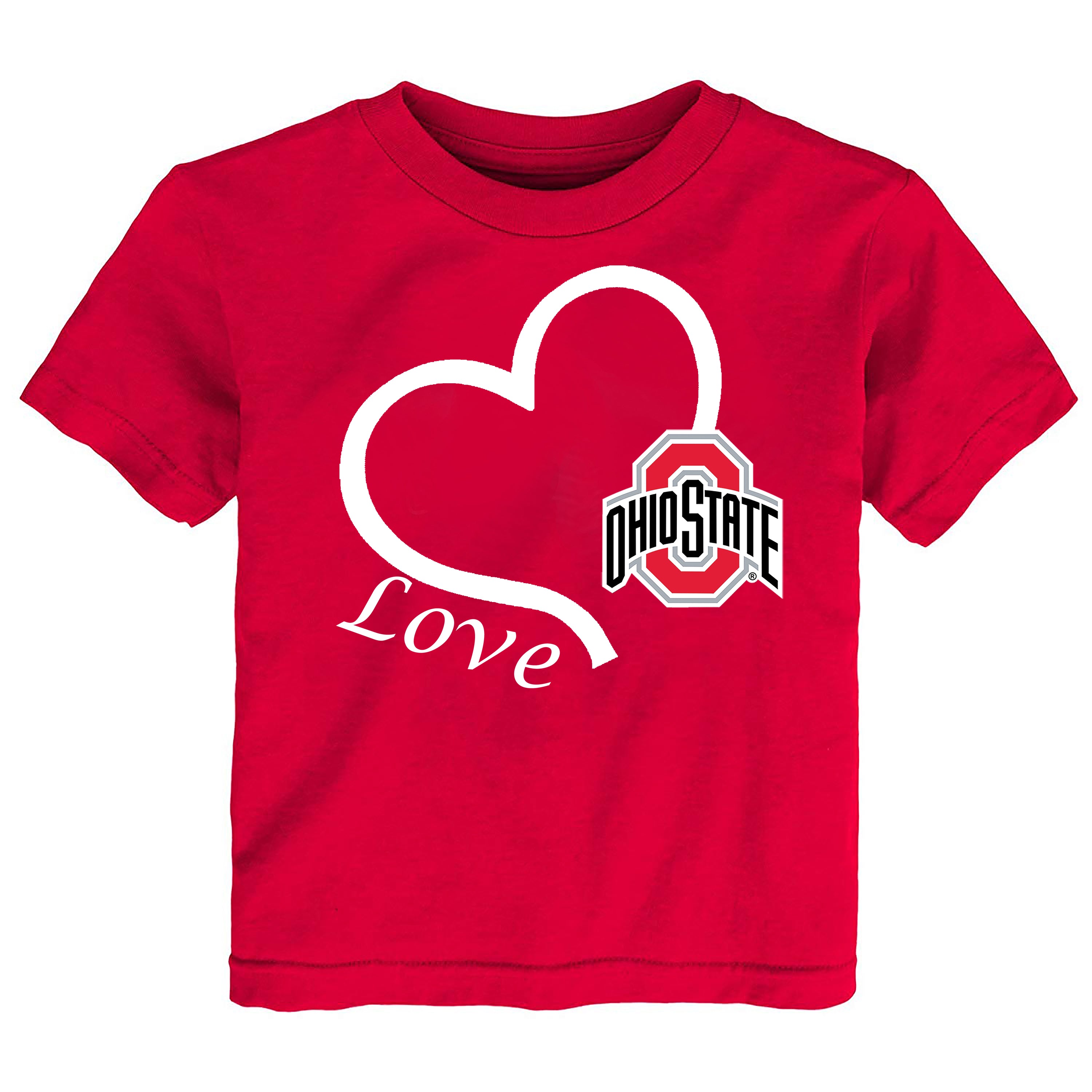Ohio State Buckeyes Love Heart Baby/Toddler/Youth T-Shirt