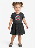 Ohio State Buckeyes Toddler Dress - Smoke/Black Leopard