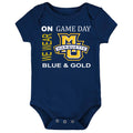 Marquette Golden Eagles On Game Day Baby Bodysuit