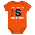Syracuse Orange On Game Day Baby Bodysuit