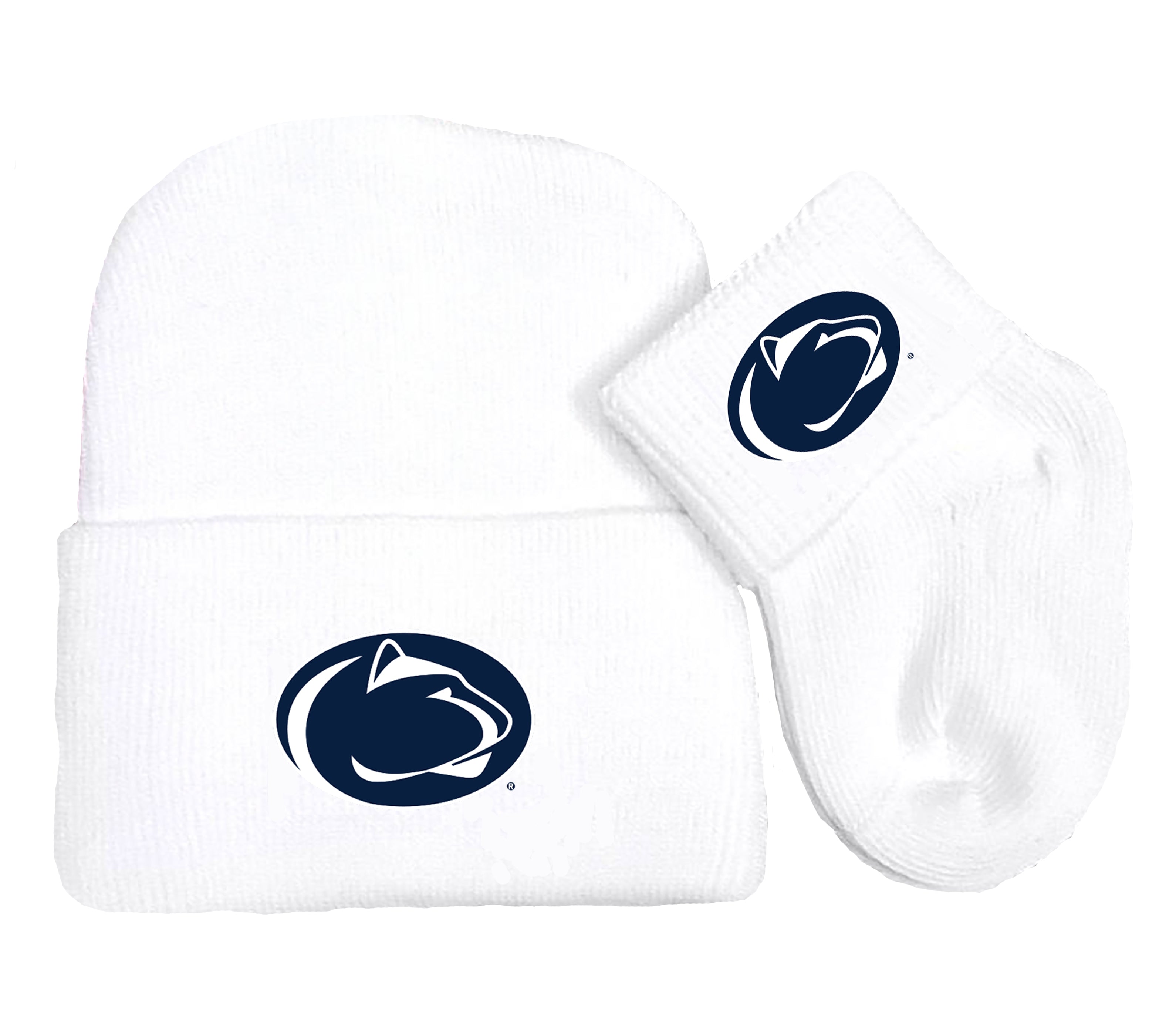 Penn State Nittany Lions Baby Knit Cap and Socks Set