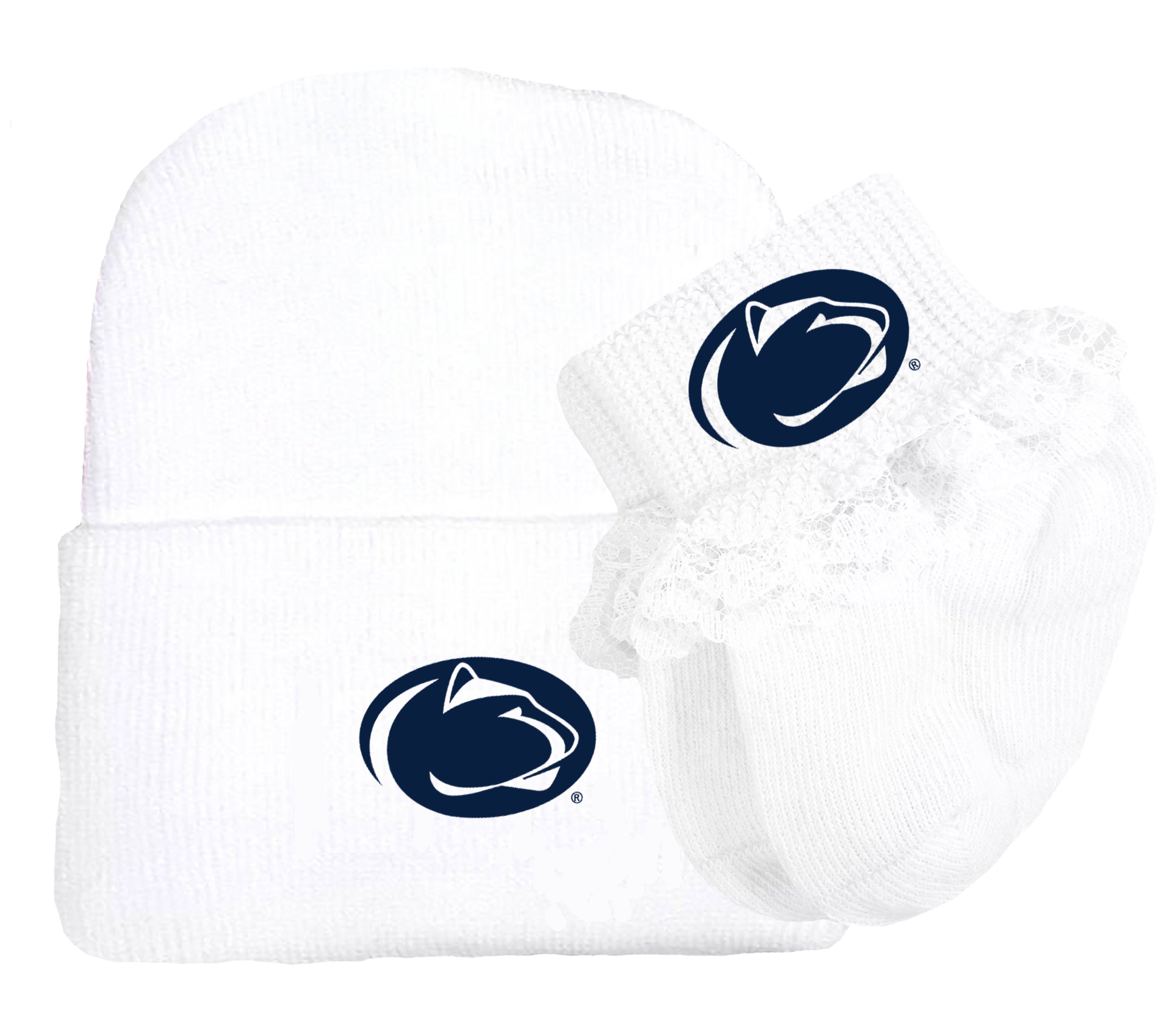 Penn State Nittany Lions Baby Knit Cap and Socks Set