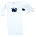 Penn State Nittany Lions LOGO Baby Layette Gown and Cap Set - White