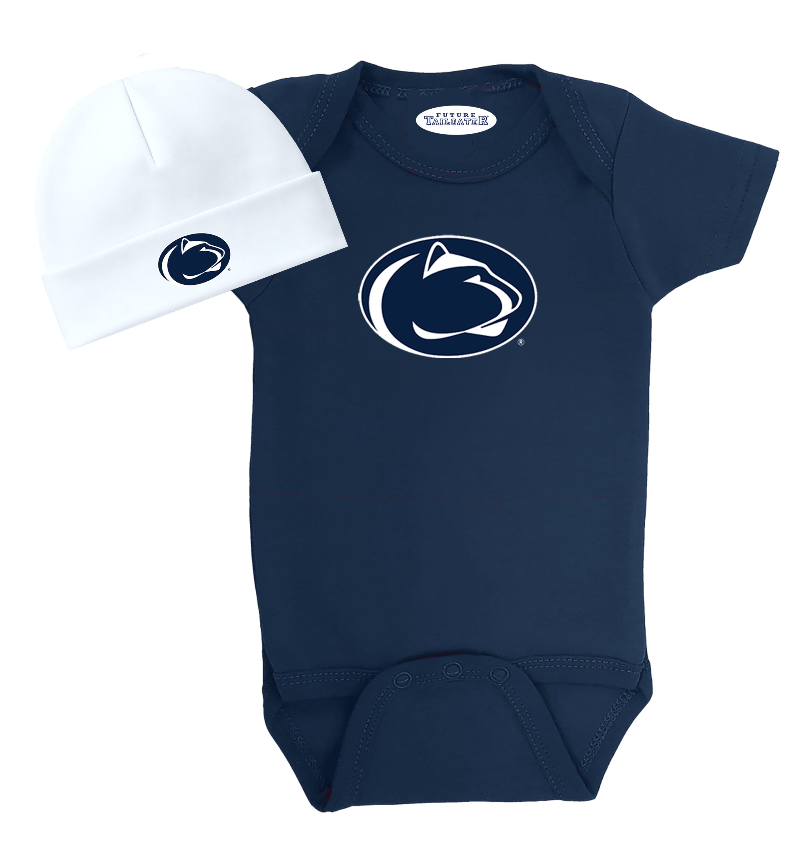 Penn State Nittany Lions LOGO Baby Onesie and Cap Set