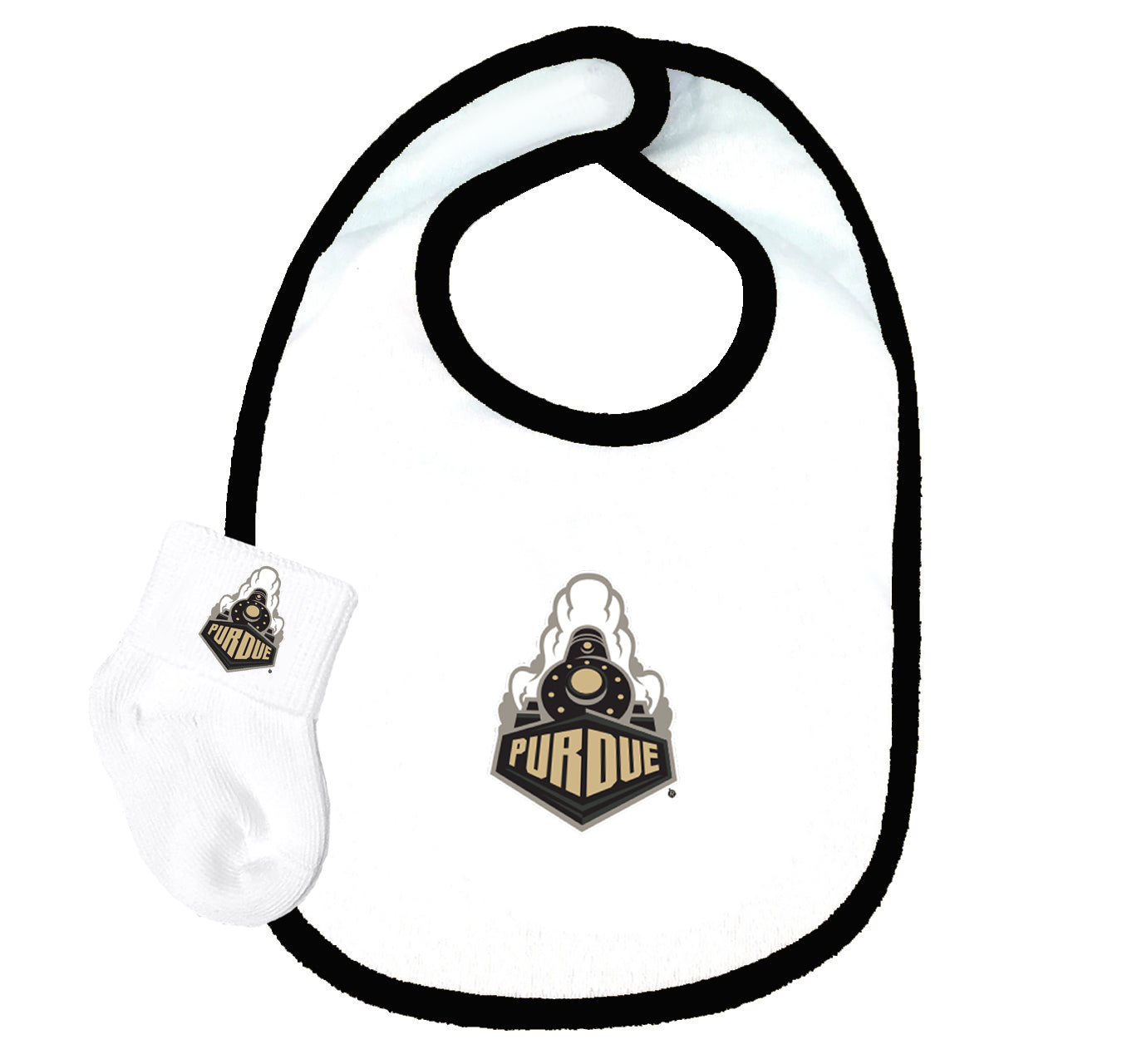 Purdue Boiler Makers Baby Bib and Socks Set