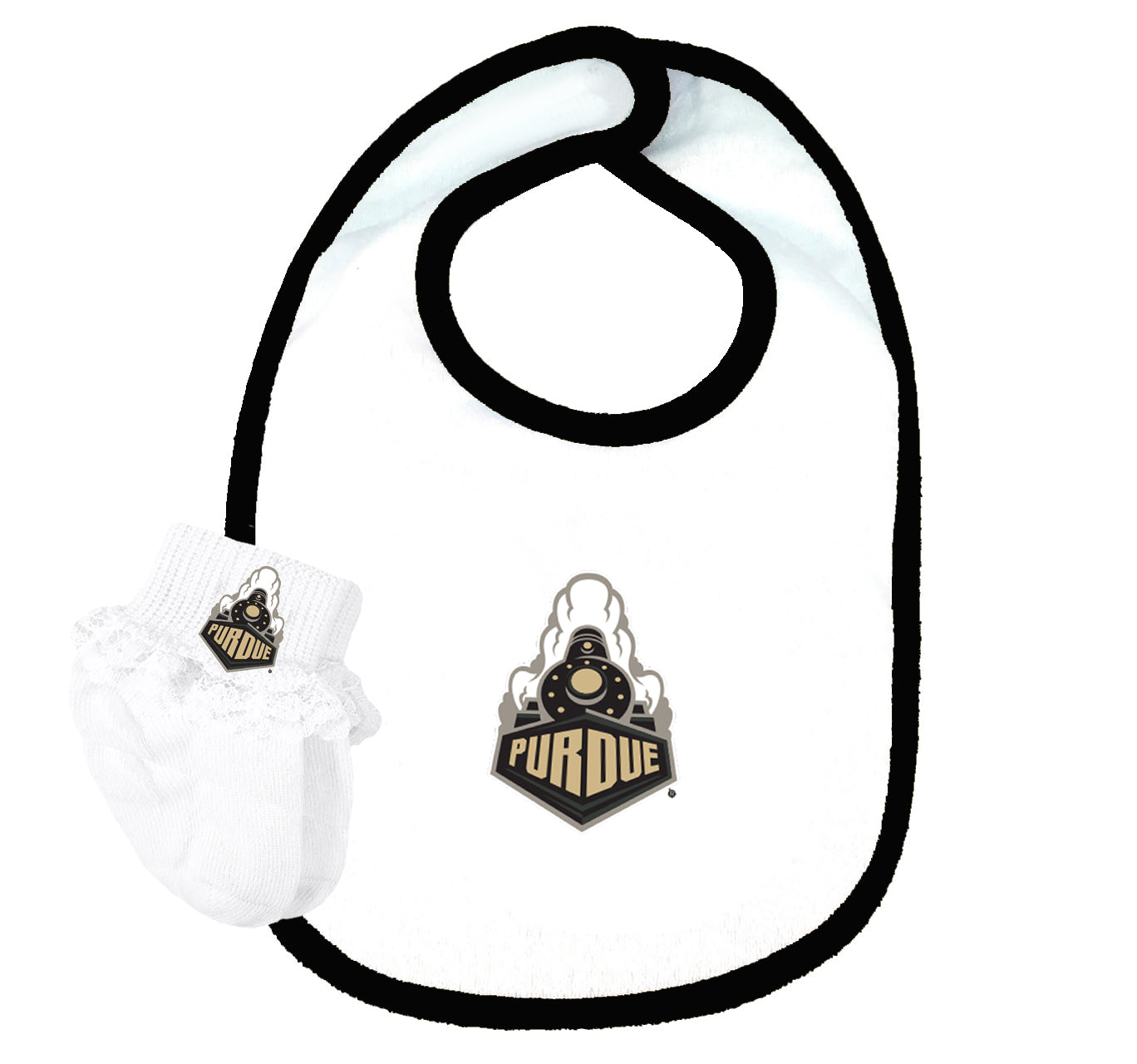 Purdue Boiler Makers Baby Bib and Socks Set