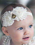 Purdue Boilermakers Baby/Toddler Shabby Flower Hair Bow Headband